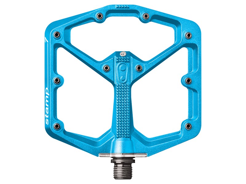 Se Crankbrothers Stamp 7 Pedal - Electronic Blue Small hos Cyclesport Silkeborg