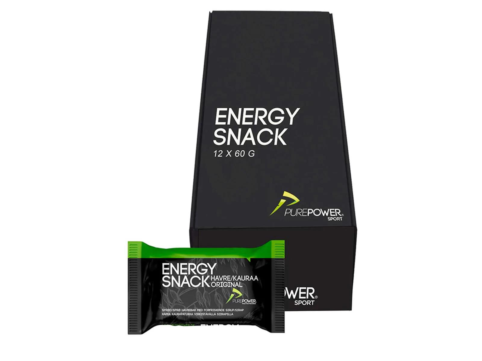 Se PurePower Energy Snack - Original - 12 x 60 gram. hos Cyclesport Silkeborg